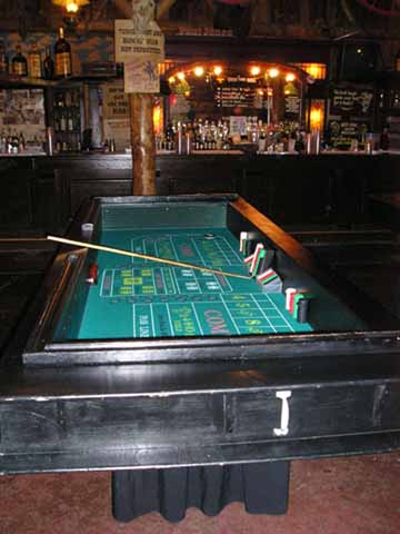 Craps table at a casino night in Tucson