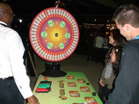 Money Wheel at a casino night in Phoenix