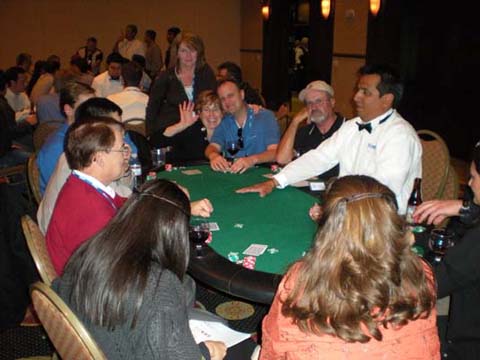 Casino night poker table