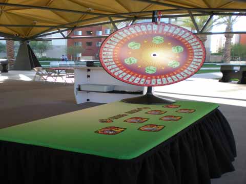 Big Six Money Wheel at a casino fundraiser in Tucson