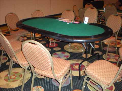 Poker table at a casino night in Tucson