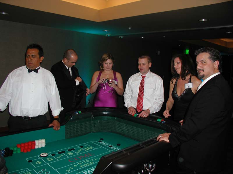 Craps table at casino night in Tucson, AZ